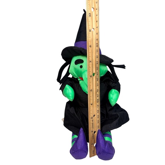 Vintage 1998 International Silver Co Halloween Green Witch Plush Doll 10" - Picture 7 of 8